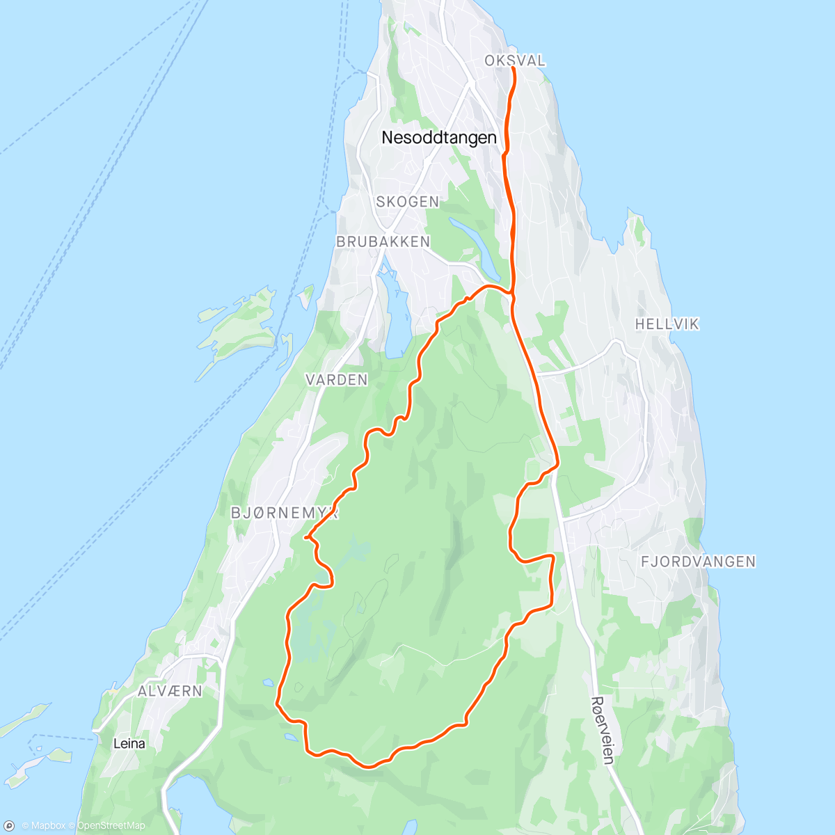 Map of the activity, Lita runde på Tomåsan