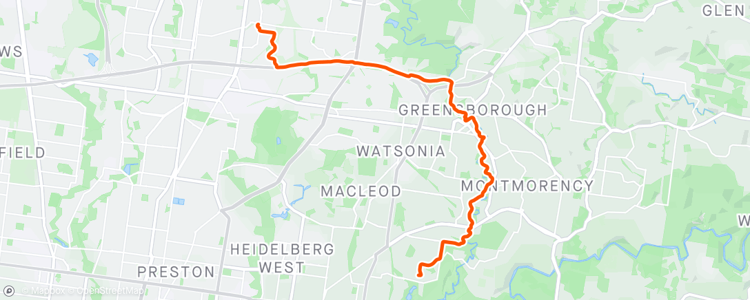 Map of the activity, Week Two - Ride Two