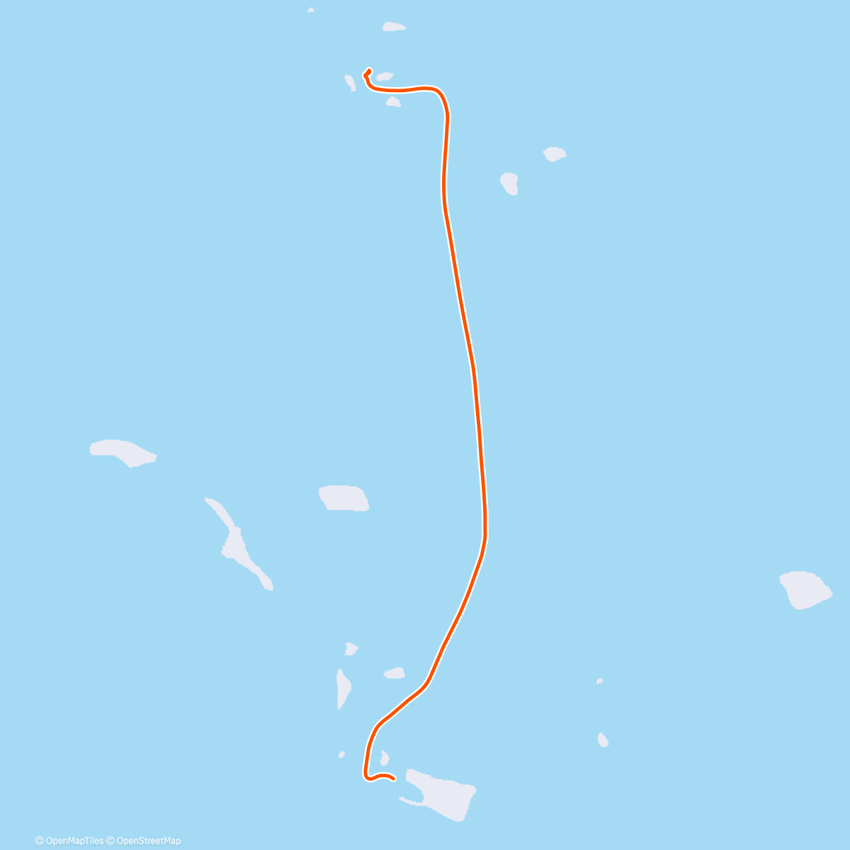 Map of the activity, Quick motor up to Cocos Banderos
