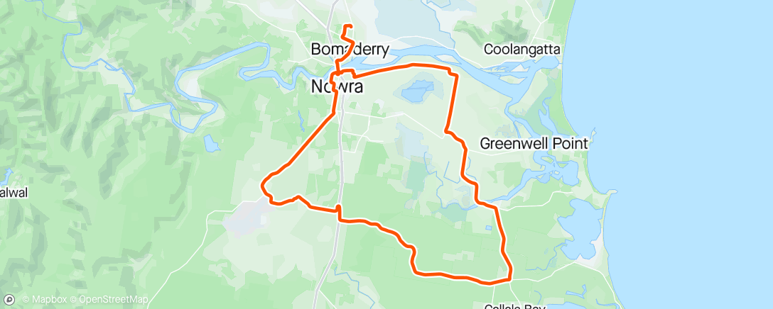 Map of the activity, Windy endurance ride