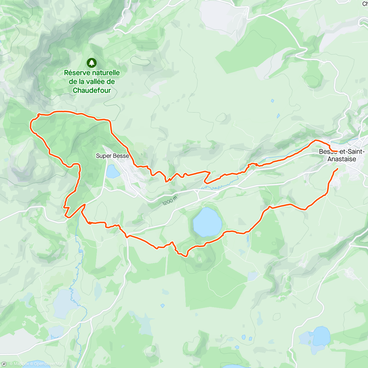 Map of the activity, Besse / Pavin / Perdrix