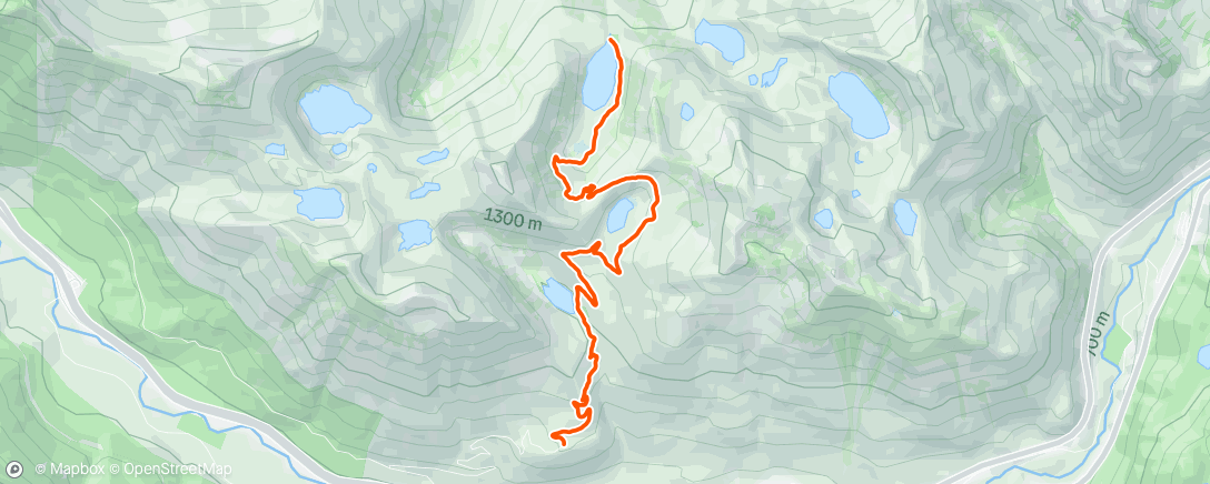 Map of the activity, Morning Hike