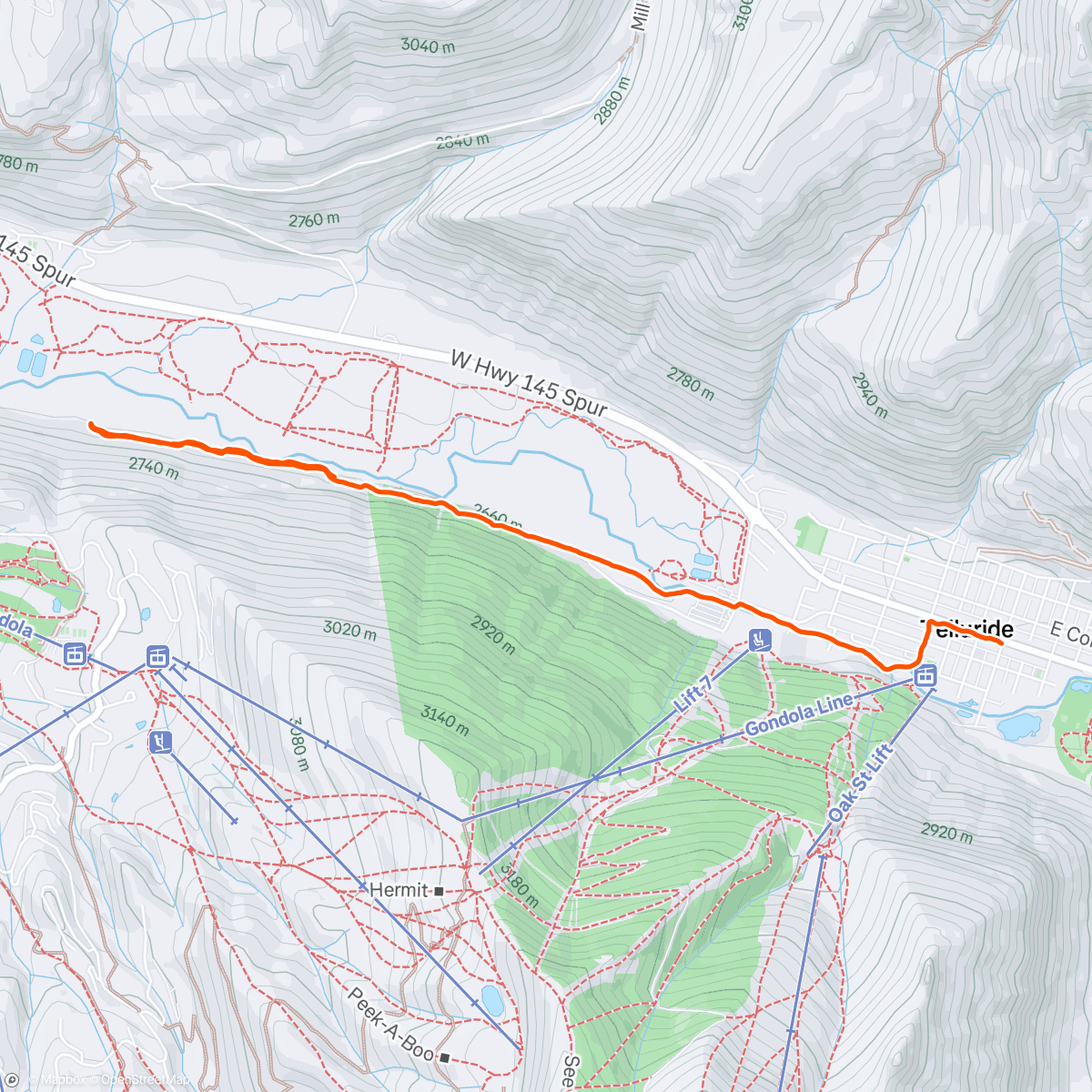 Map of the activity, Morning Run