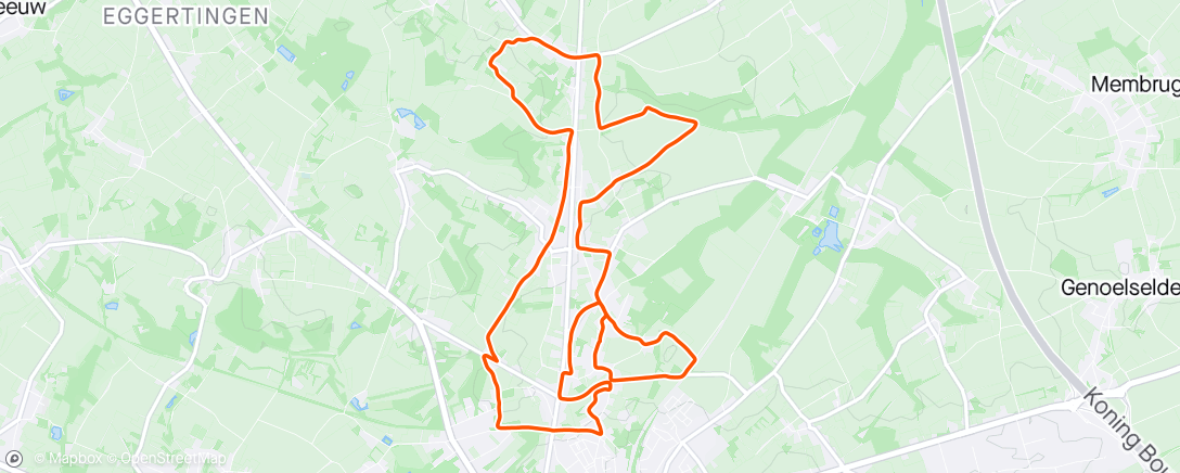 Map of the activity, 15K glooiende RDL