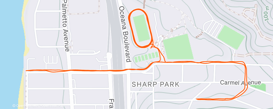 Map of the activity, Lunch Run