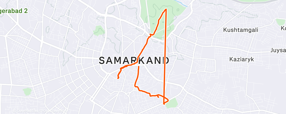 Map of the activity, Lunch Walk