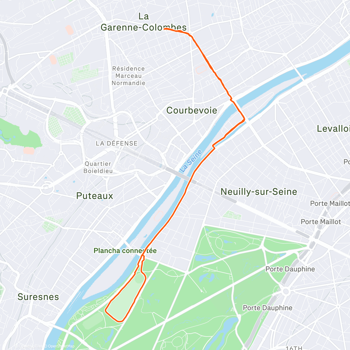 Map of the activity, Course à pied le matin 🎄🎅