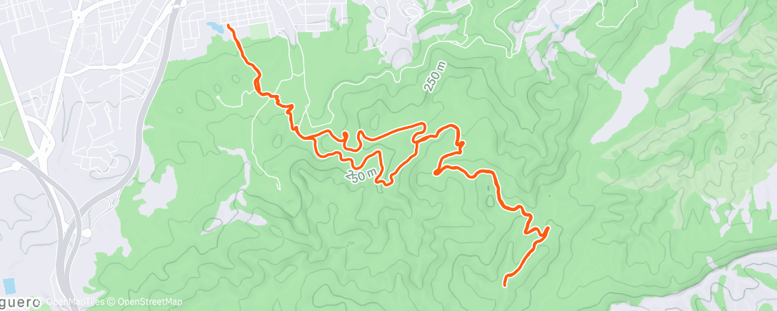 Mapa de la actividad, Correr al aire libre