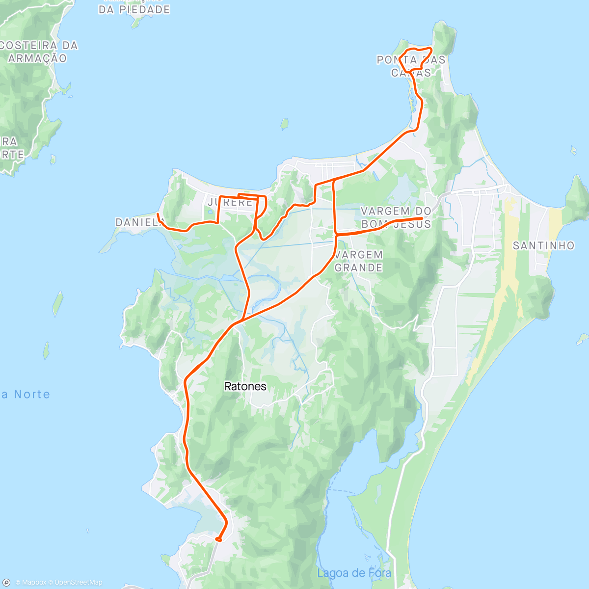 Map of the activity, Giro norte com capitão