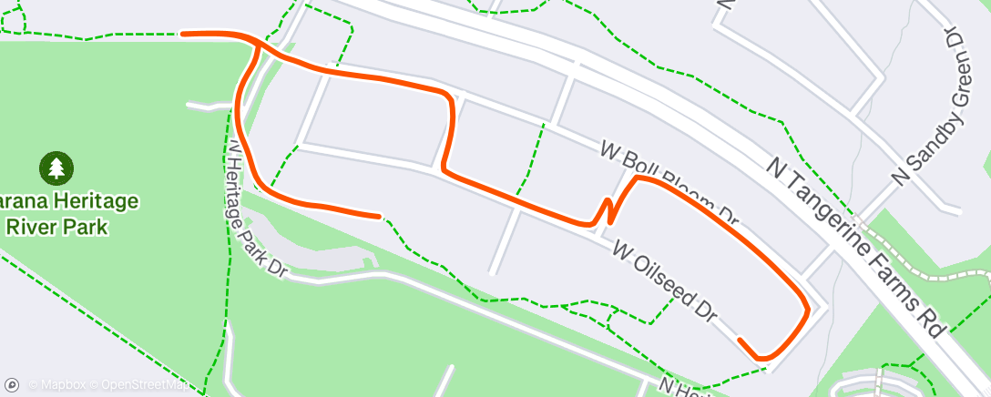 Map of the activity, Afternoon Walk