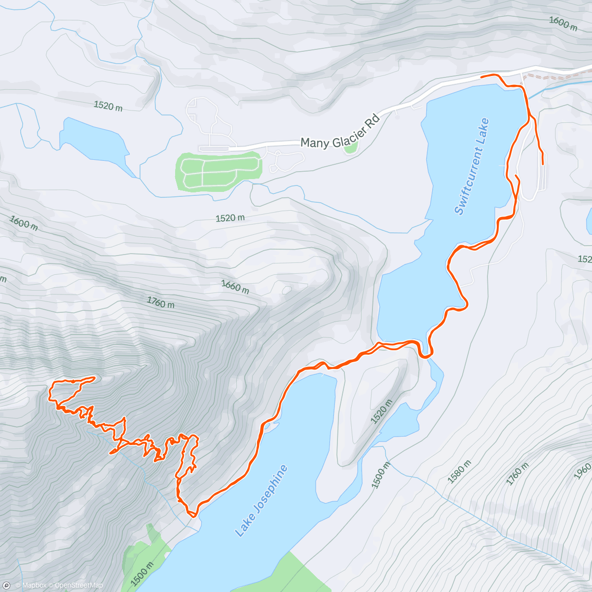 Map of the activity, Grinnell Point w/Sarah, Eric, Jason, & Paul