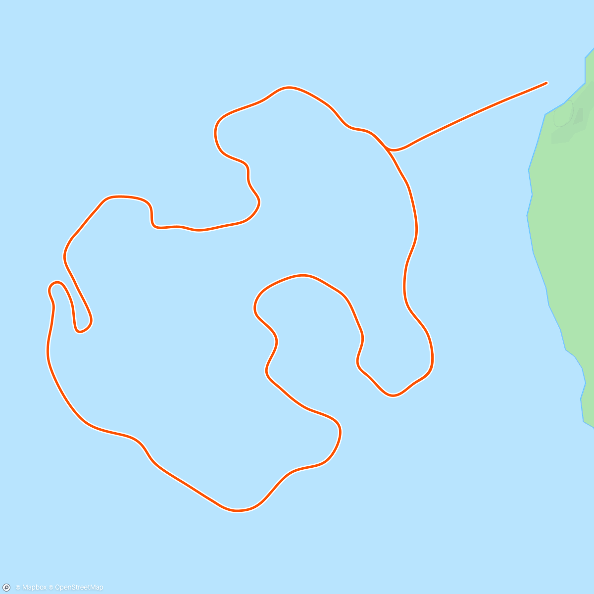 Map of the activity, ZWIFT RUN