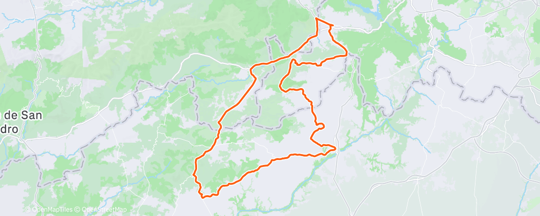 Map of the activity, Bicicleta por la mañana