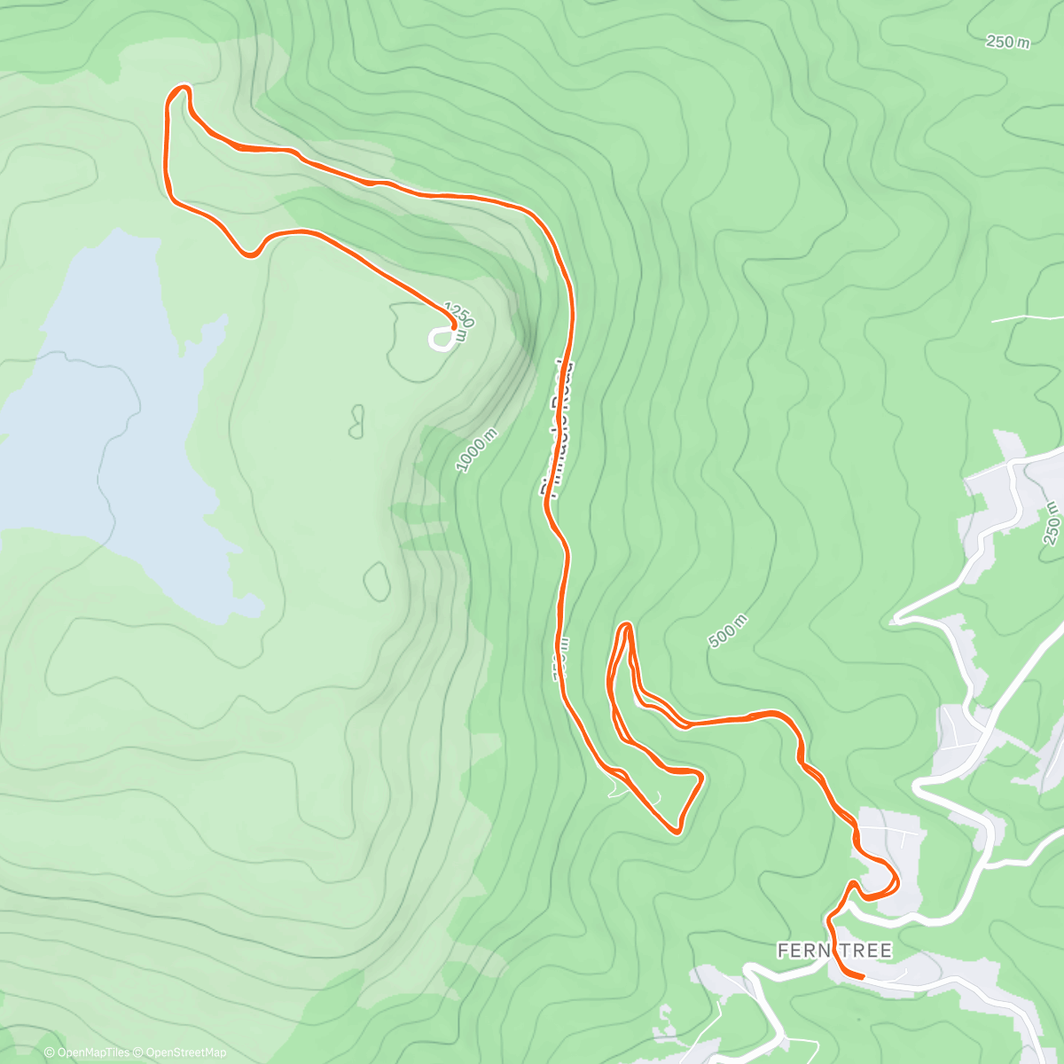 Map of the activity, Evening Kunanyi🏔️