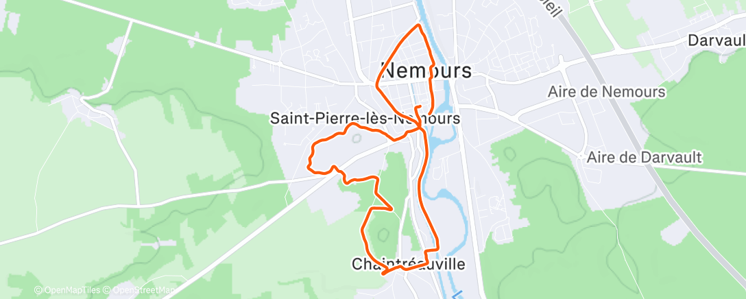 Map of the activity, Morning Run