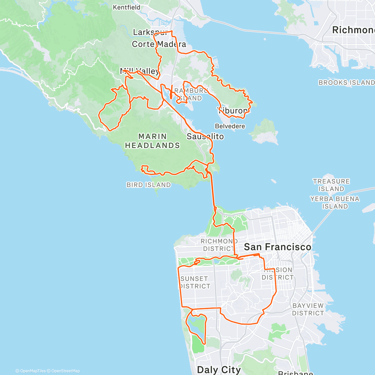 Map of the activity, Festivus Century Ride 4: eating edition