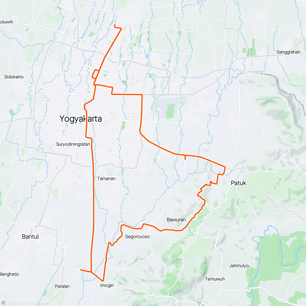 Mappa dell'attività Morning Ride Kaligatuk