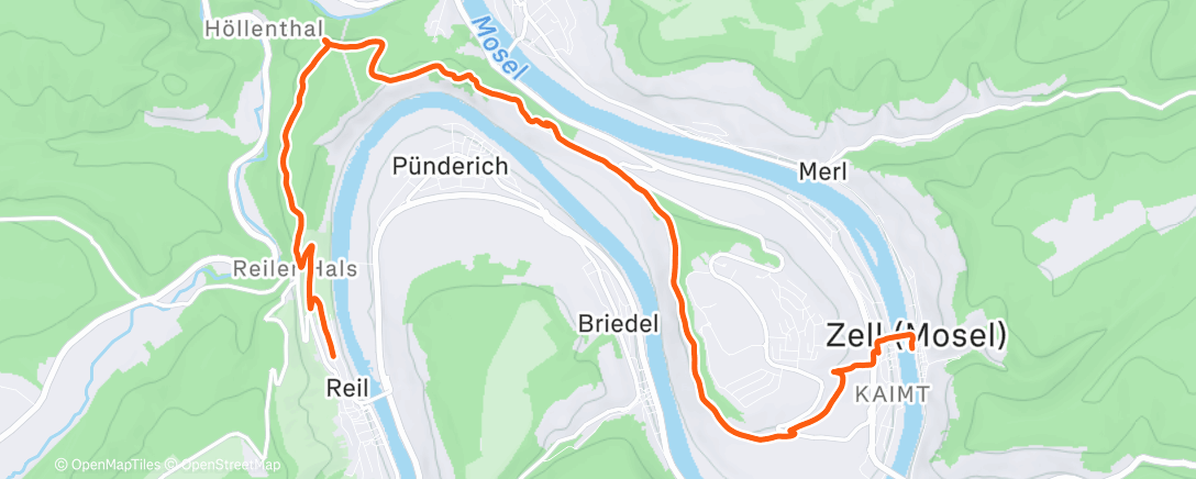 Map of the activity, Moselsteig Etappe 14