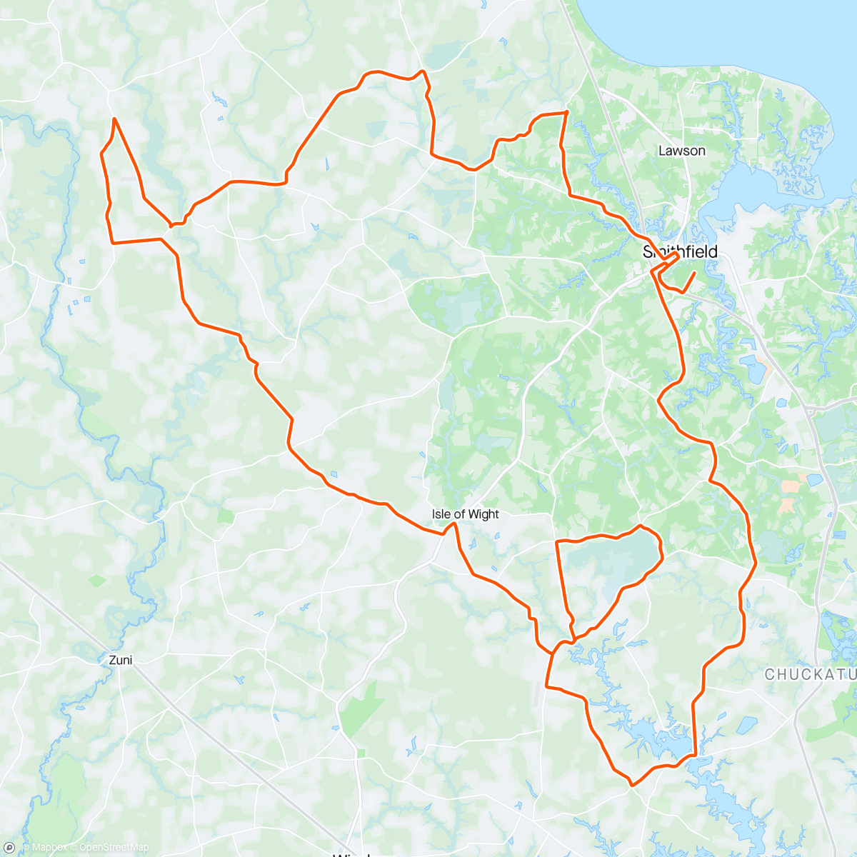 Karte der Aktivität „2024 Tour de Cure: Half pedal to the finish”