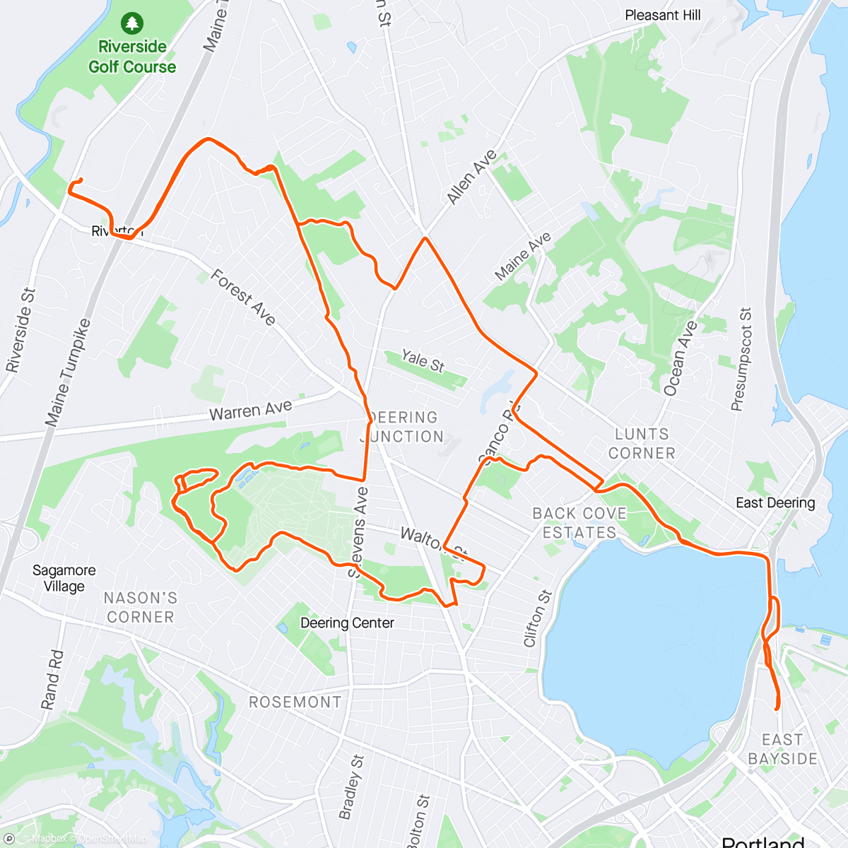Map of the activity, May as well ride a mtb if I’m gonna be a ding dong.