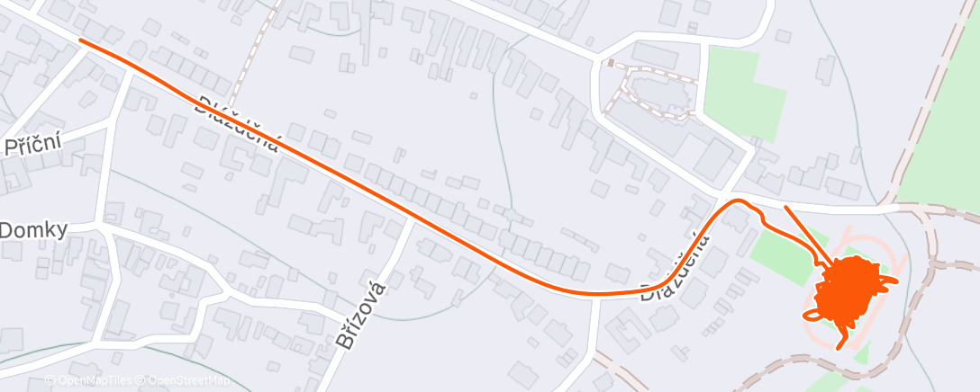 Map of the activity, Evening football