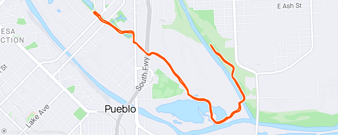 Map of the activity, Pueblo Miles