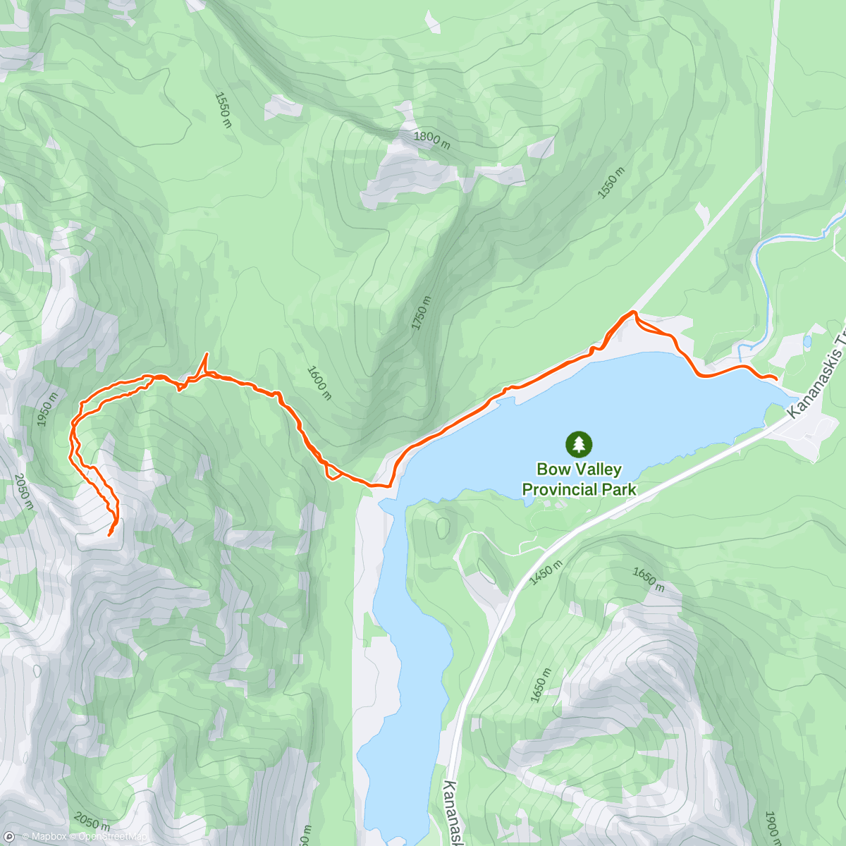 Map of the activity, Jewel Peak aka Twin Towers