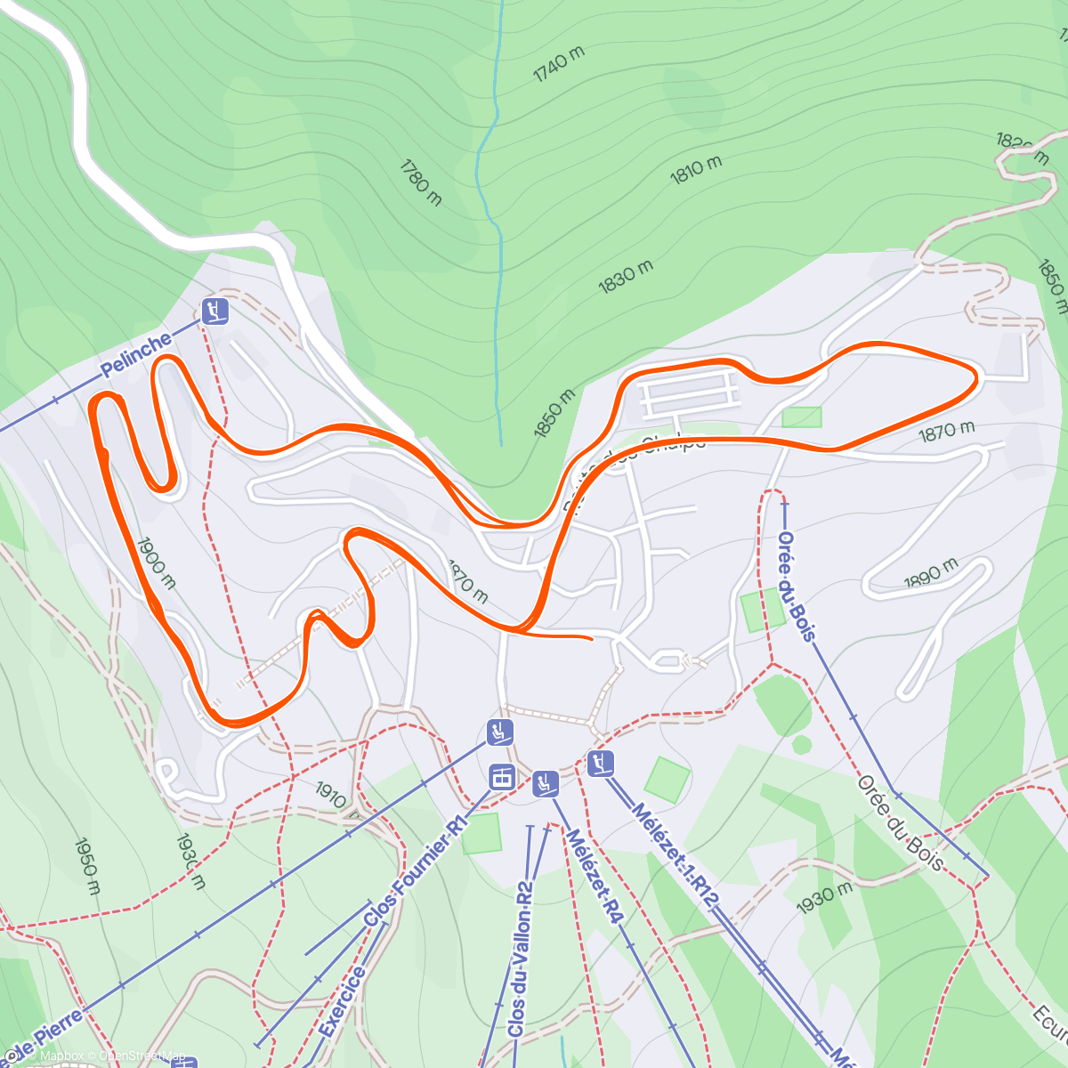 Map of the activity, TdF stage 17