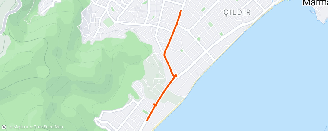 Mapa de la actividad, Afternoon walk