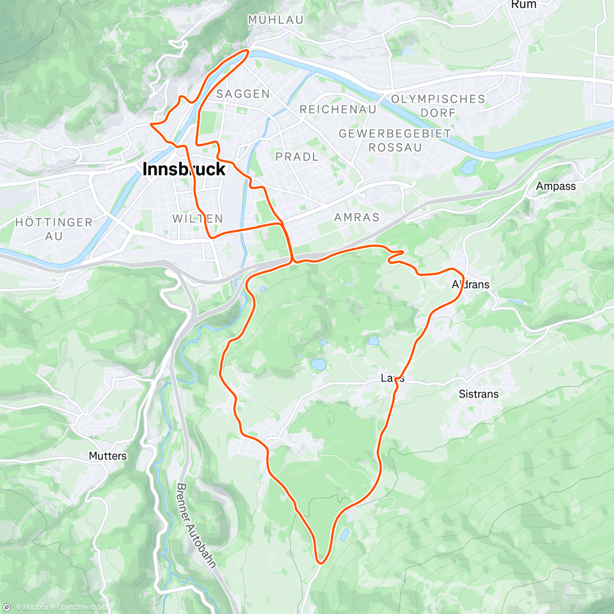 Map of the activity, Zwift - Indoors - SweetSpot - Low Cadence Seated (Torque) 3 x 12 in Innsbruck