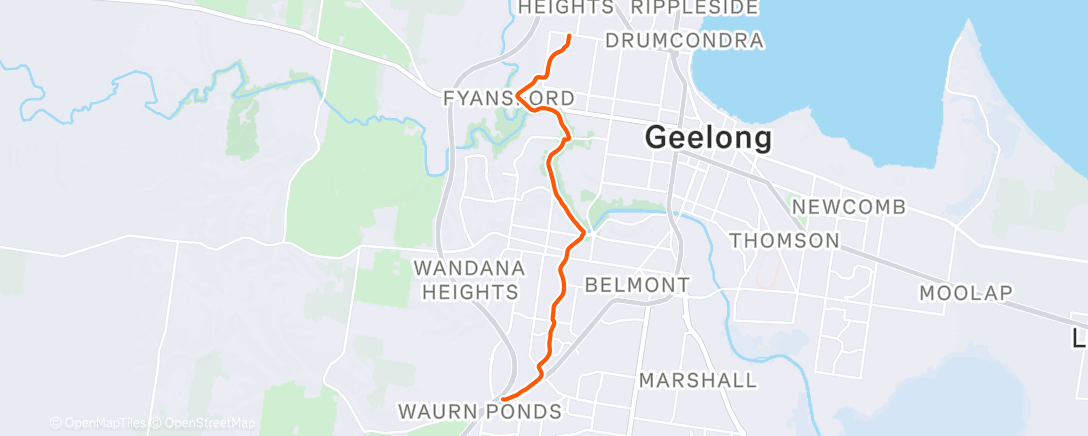 Map of the activity, Morning Ride