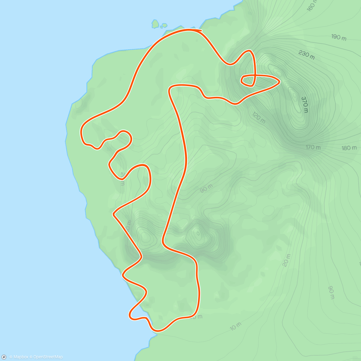 Mapa da atividade, Zwift - Race: DIRT Dadurday Chase Race (C) on Two Bridges Loop in Watopia