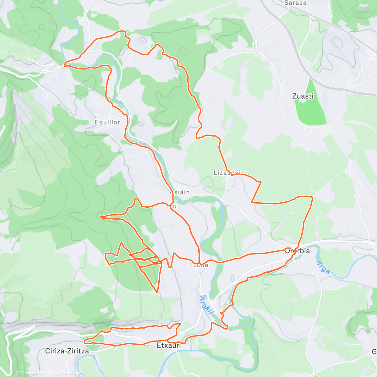 Карта физической активности (San Silvestre Iturrotz🧡 - Recorrido ultra largo)