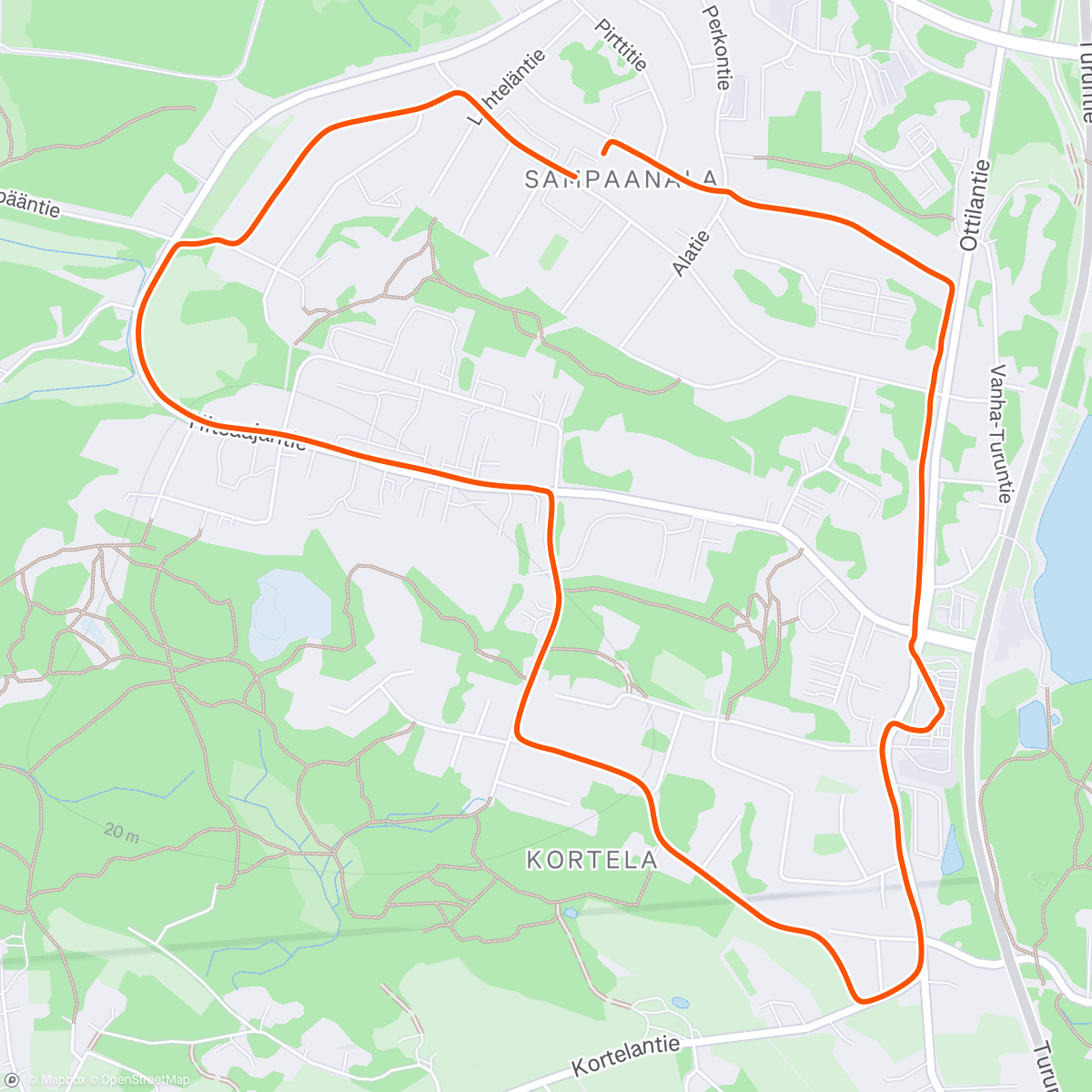 Karte der Aktivität „Pieni kävely, -17❄️”