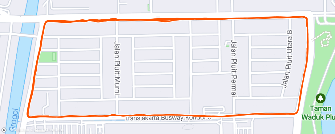 Map of the activity, W5D3 10x800m