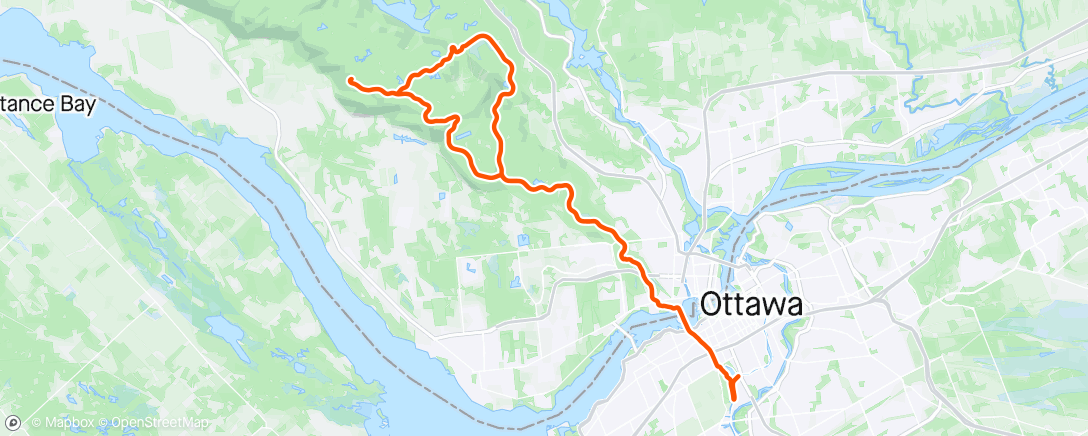 Map of the activity, Gatineau Park Loop: fresh and breezy