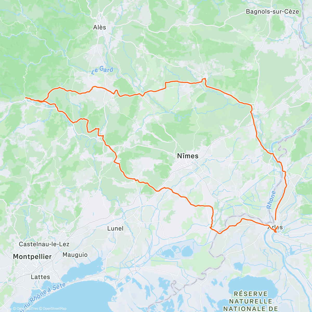 Map of the activity, Où le pédaleur accompagne Abel à Décathlon pour acheter des gants, puis à St Hype en taillant le bout de gras