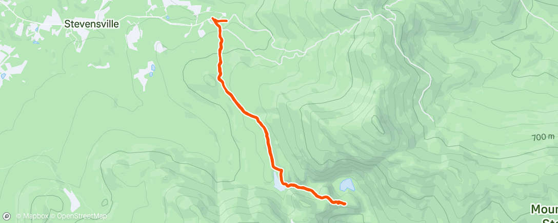 Map of the activity, Afternoon Hike