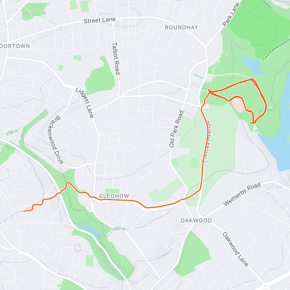 Map of the activity, Christmas Famalam ParkRun