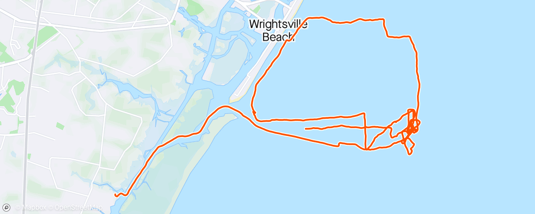 Map of the activity, Wrightsville Beach Fishing