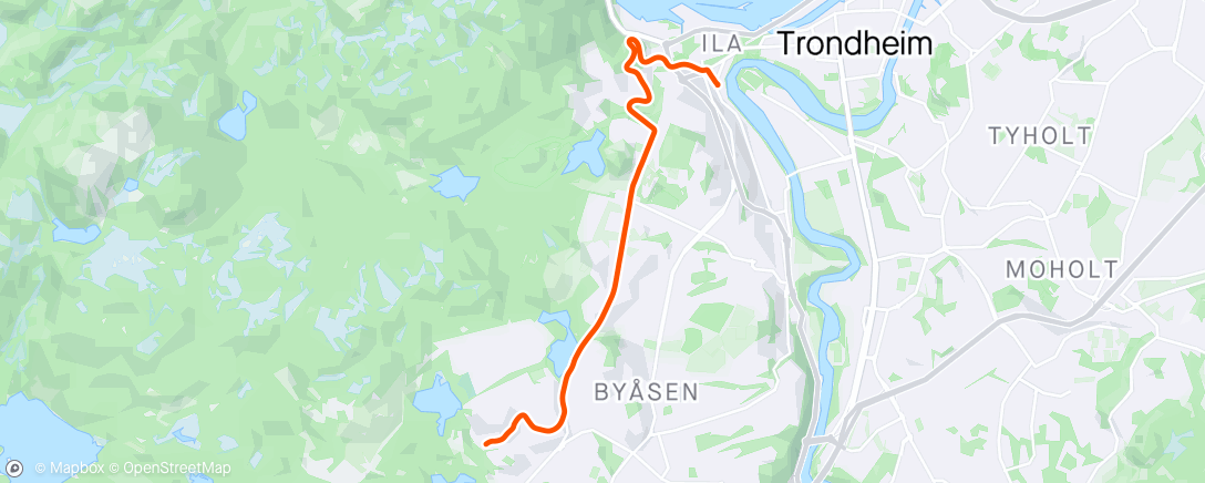 Map of the activity, Transportsykling