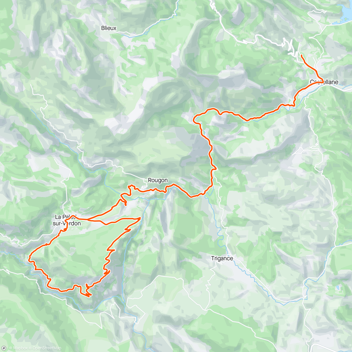 Map of the activity, Gorges du Verdon