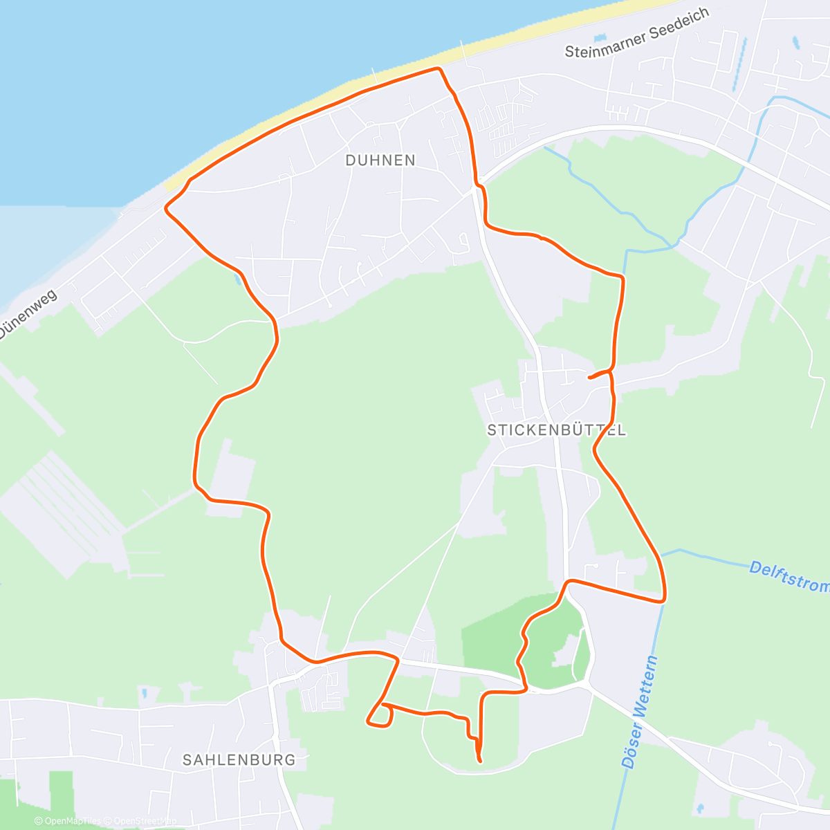 Map of the activity, Verdauungsspaziergang