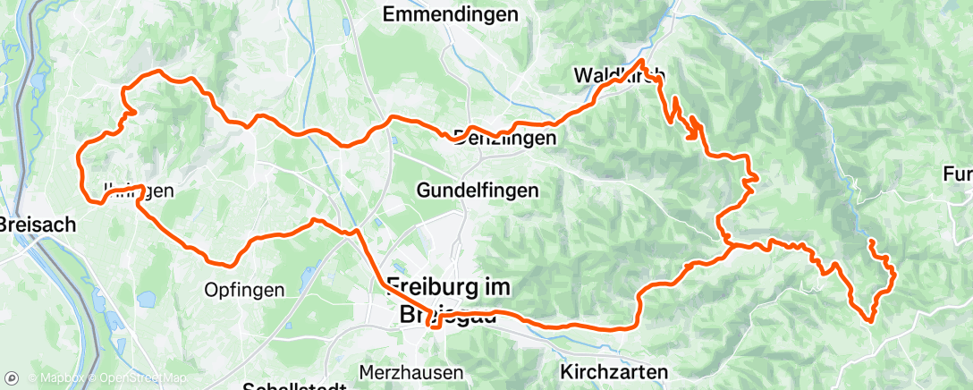 Map of the activity, Fahrt am Morgen