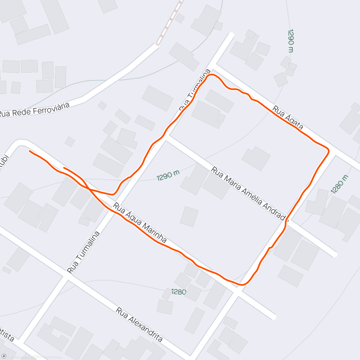 Mapa da atividade, Caminhada da Margot