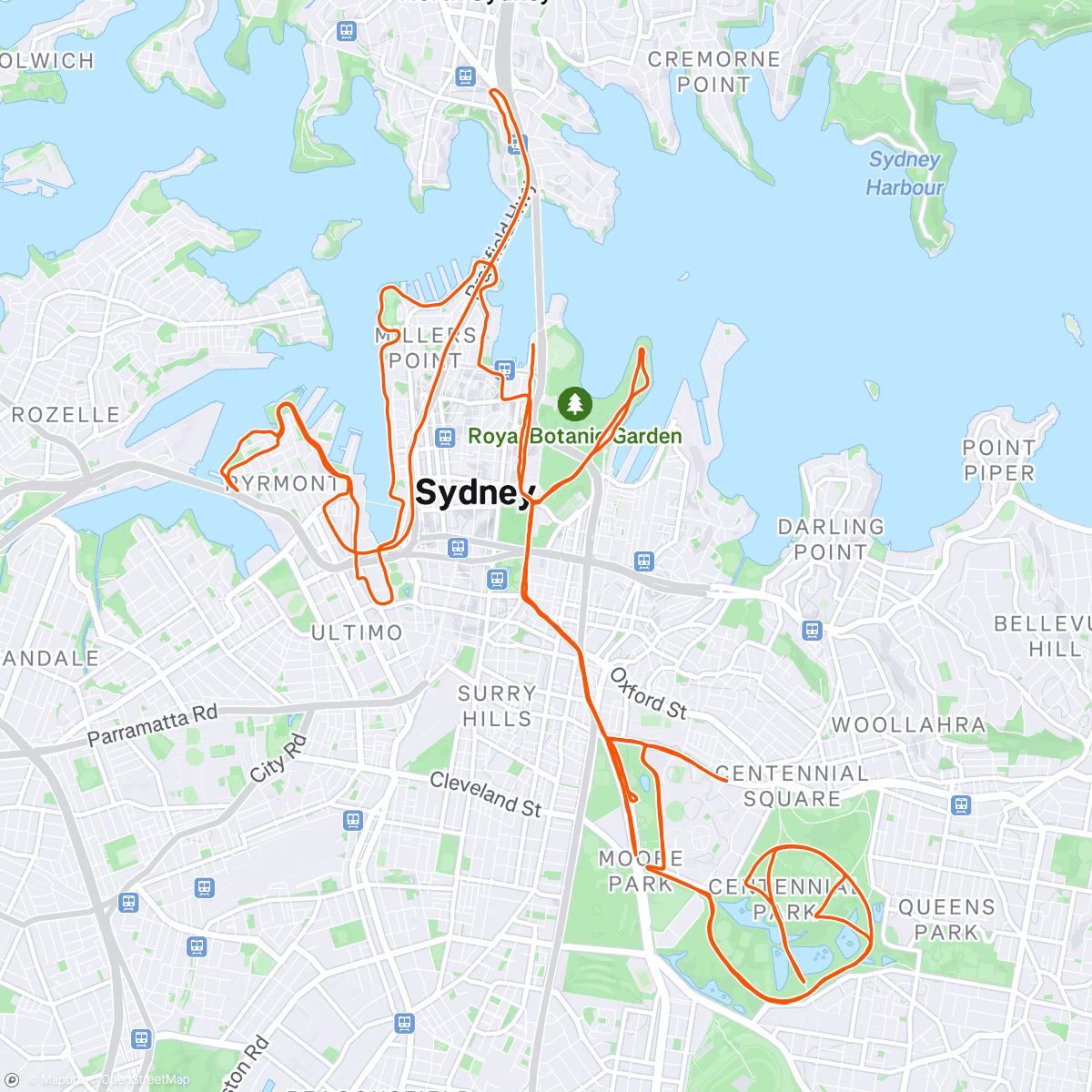 Map of the activity, Sydney Marathon 42.2km