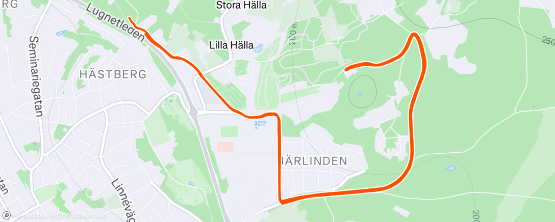 Map of the activity, Högbo 🎅