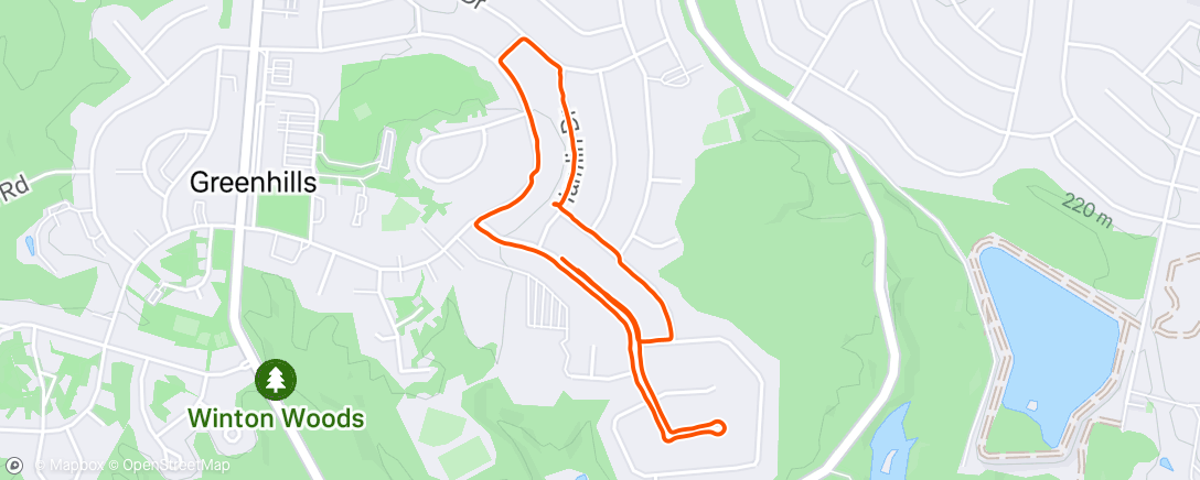Map of the activity, Evening Walk