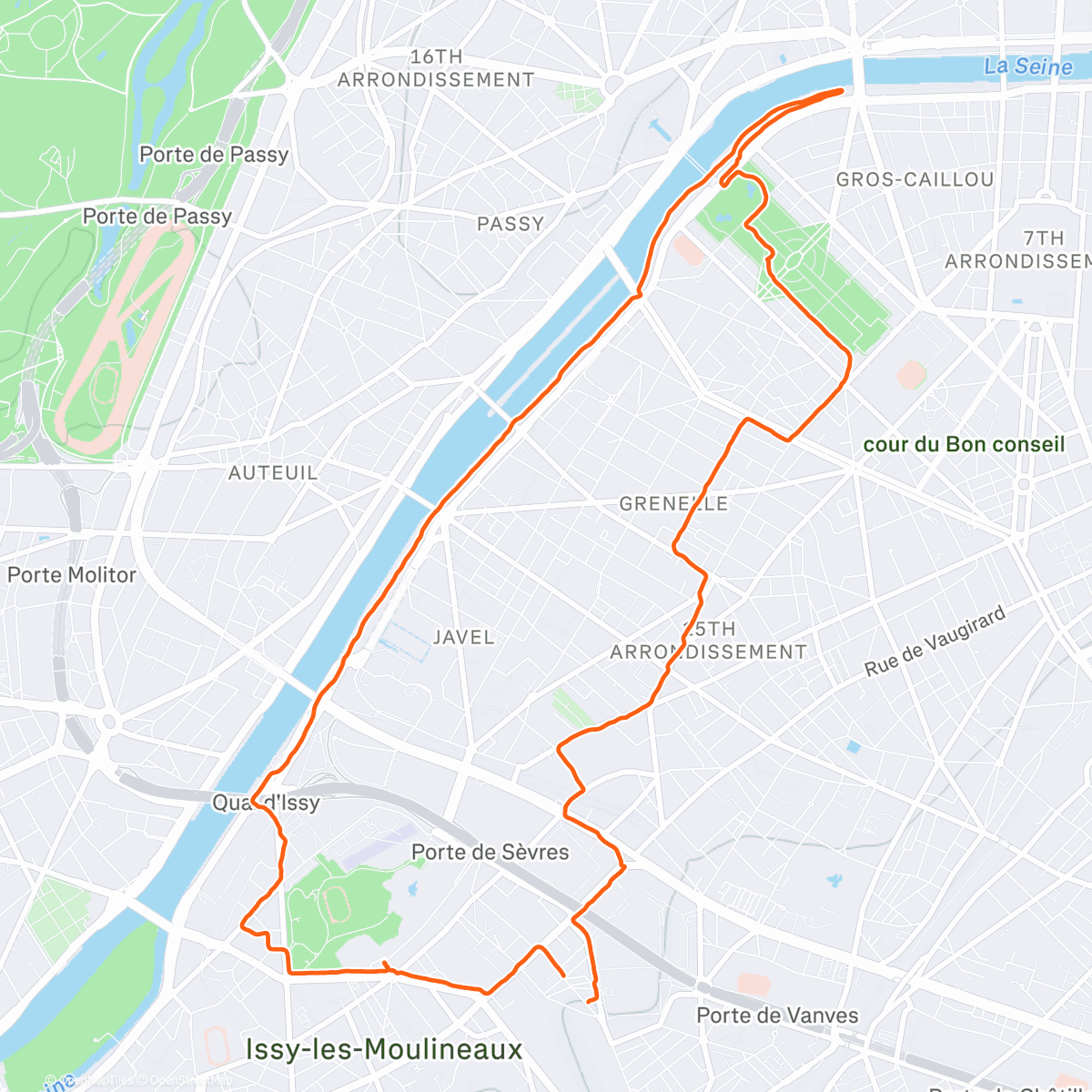 Карта физической активности (Evening Run)