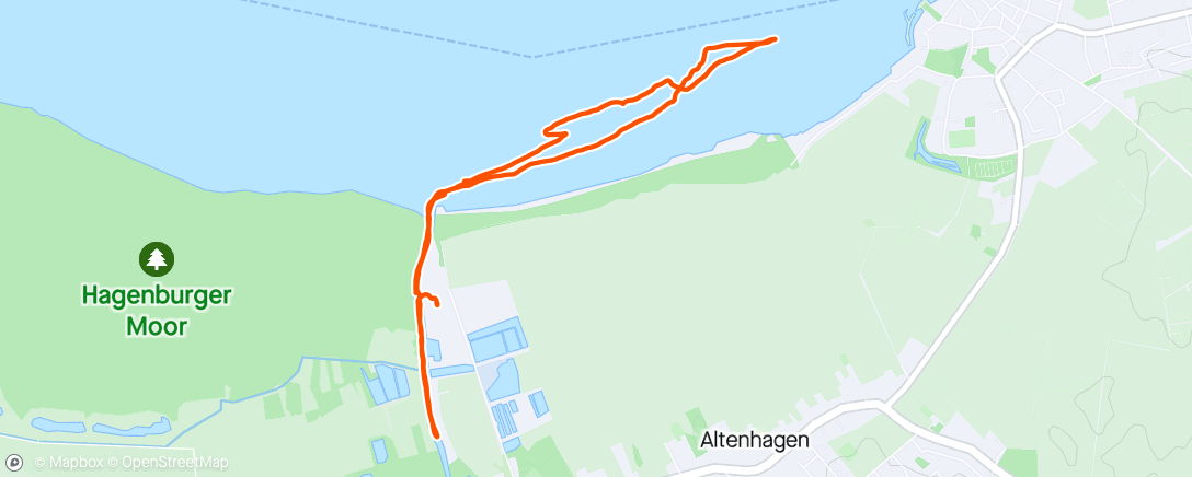 Map of the activity, Kayaking